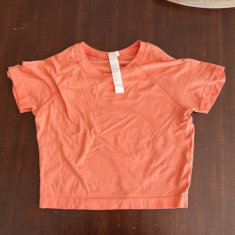 Lululemon Athletica Orange Athletic Top and shorts set - Picture 2 of 7